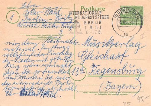 828164 berlino intero postale - 828164),