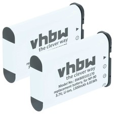 2x Batteria per Casio Exilim EX Serie EX-H15 HI-Zoom EX-FH100 EX-H10 1300mAh 3,6V