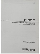 Roland E-500 Manuale Di