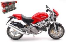 MODELLINO MOTO NEW RAY STATICO DUCATI MONSTER S4 ROSSO MODELLISMO SCALA 1:12