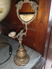 SCULTURA IN OTTONE LIBERTY PORTA OROLOGI DA TASCA