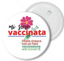 Spilla Pins 5.8 cm X Dottori Oss medico Infermieri IO MI SONO VACCINATA