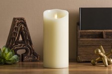 Luminara Flickering Flameless LED Candle for Indoor Home Decor, 3" x 6.5", Ivory