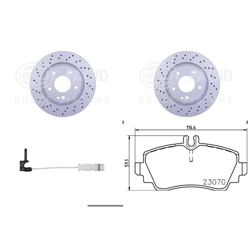 Hella dischi freno pastiglie - freno, +