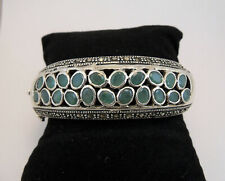 BRACCIALE ORIENTALE IN ARGENTO E SMERALDI SILVER BRACELET 