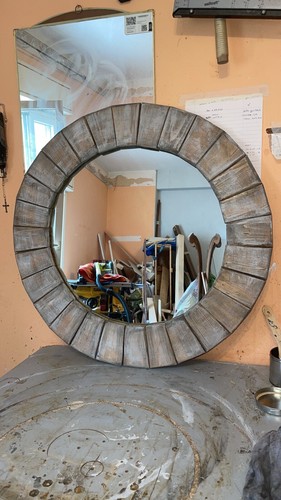 Specchio rotondo legno con - specchio,