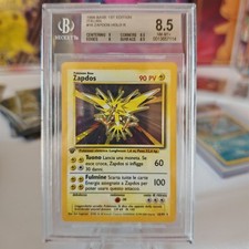 Zapdos Holo Set Base Prima Edizione 16/102 BGS 8.5 - Carte Pokémon