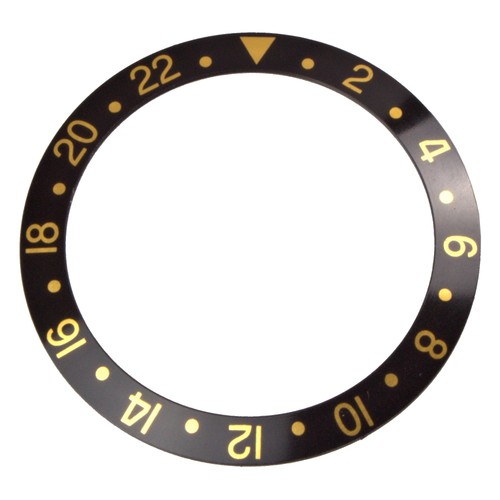 Lunetta intarsio nero/oro