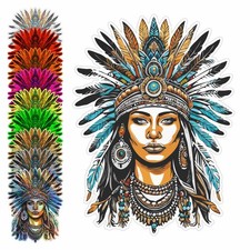 Adesivo Ragazza Indiana Azteca