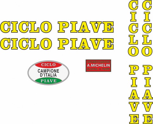 Adesivi telaio ciclo piave - adesivi,