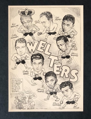 1952 boxe opera arte welters - d'arte,