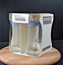 Bicchiere in vetro vintage blu fiordaliso Corning Vitro 4-16 oz NOS