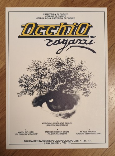 Cartolina volantino occhio - cartolina,