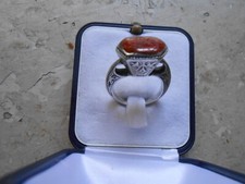 Anello antico in argento con corniola del XVII secolo