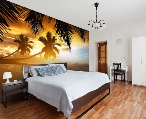 Carta parati spiaggia - parati, 3d