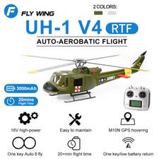 FlyWing UH1 V4 Elicotteri RC 16V 10CH GPS con controller di volo H1 RTF/PNP