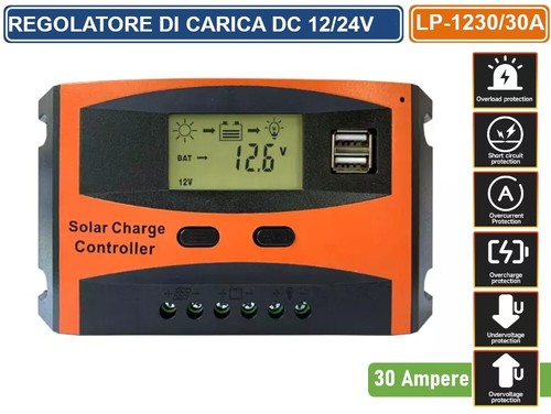 Regolatore carica 30a pwm - di,