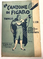 Spartiti - La Canzone di Figaro Musica Stocchetti canto mandolino 1940