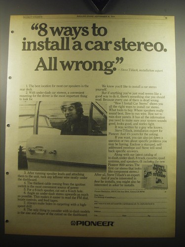 Pubblicità stereo auto