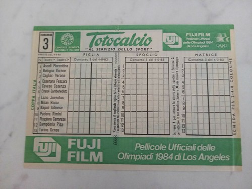 Schedina totocalcio non