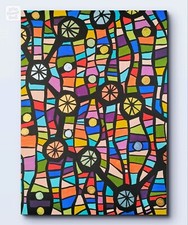 Quadro dipinto astratto fatto