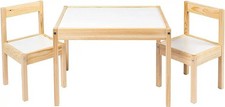 Ikea Latt Tavolo per Bambini con 2 sedie Bianco Pino Kiefer Beige