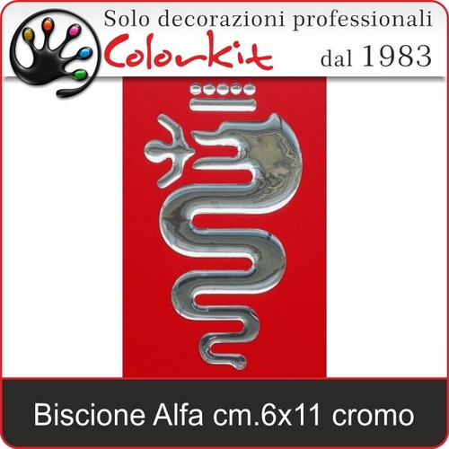 Adesivo auto biscione alfa - adesivo,