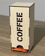 PORTA CIALDE CAFFÈ LEGNO - SCRITTA COFFEE - PERSONALIZZARE - TAGLIO LASER