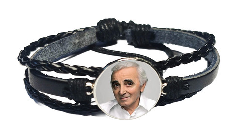 Bracelet cabochon cuir - bracelet,
