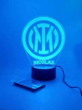 Napoli Roma Inter juve logo squadra Lampada  Calcio Serie A personalizzabile USB