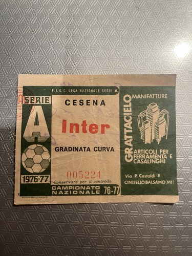 Cesena inter biglietto ticket - cesena-inter, biglietto/ticket