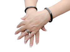 Polsini Eternity Nero Opaco 8mm - Manette di bloccaggio discrete