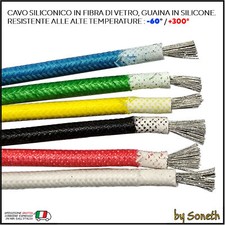 CAVO FILO ELETTRICO UNIPOLARE SILICONICO PER ALTE TEMPERATURE IN FIBRA DI VETRO