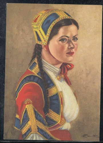 Cartolina costumi sardi desulo - cartolina,