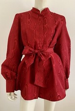 MARINA RINALDI?MAX MARA Camicia Taffeta Rosso Red Taffeta Shirt 27_FR52_IT56