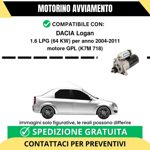 Motorino avviamento dacia - avviamento,
