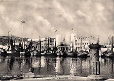 C7698-ANCONA, Flottiglia motopescherecci-scorcio della fiera internaz. pesca,'55