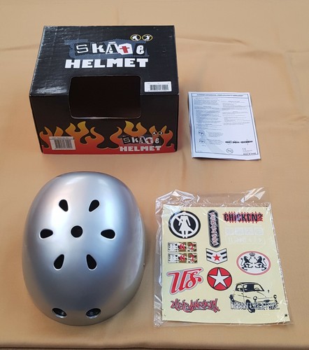 Casco skate argento bici - xl,