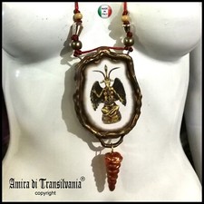 satanic skull pendant amulet