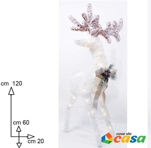 Renna bianca decorazioni - renna,
