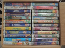 Huge Lot 24 Vintage Disney VHS