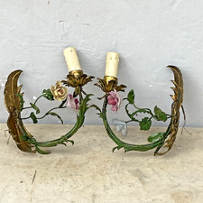 LAMPADA  anni 60 IN FERRO- COPPIA ABAJOUR APPLIQUE