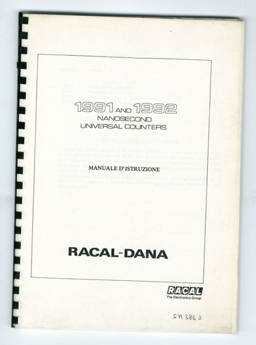 Racal dana 1991 and 1992 - /,