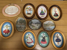 lotto 11 quadri vintage anni 60 ovali modernariato