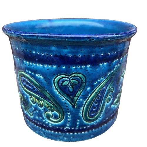 Petit cache pot bleu - cache-pot,