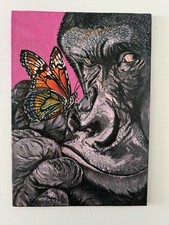 Quadro acrilico gorilla