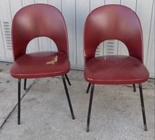 Coppia di poltroncine in simil  pelle marca THONET anni '60 - vintage