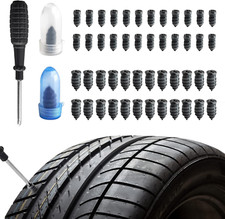 50pz Kit Riparazione Pneumatici Sottovuoto Chiodi in Gomma a Spirale Auto/Moto