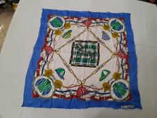 Foulard Renato balestra scaf carré regimentale blu cavallo horses briglie 