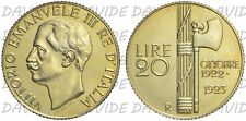 REGNO ITALIA VITTORIO EMANUELE III - 20 LIRE 1923 NO ORO FASCIO LITTORIO RICONIO